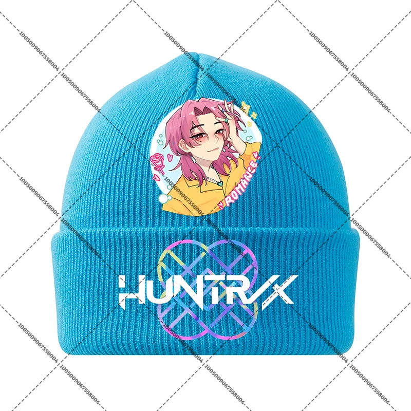 KPop Demon Hunters Huntrix Knit Cap Winter Beanie Knitted Hat Rumi Mira Zoey Merch Gifts