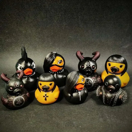 Gothic Rock Duckies Desktop Decoration Punk Bathroom Rubber Duck