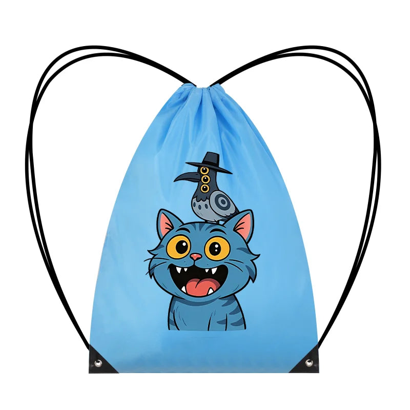 KPop Demon Hunters Merch Drawstring Bags Swim Sports PE Kit Book Bag Huntrix Rumi Derpy Gift Tiger