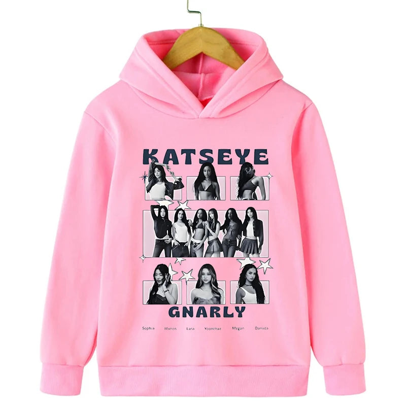 K-Pop Girls Group Katseye Hoodie Boys Girls Hooded Sweatshirts KPop