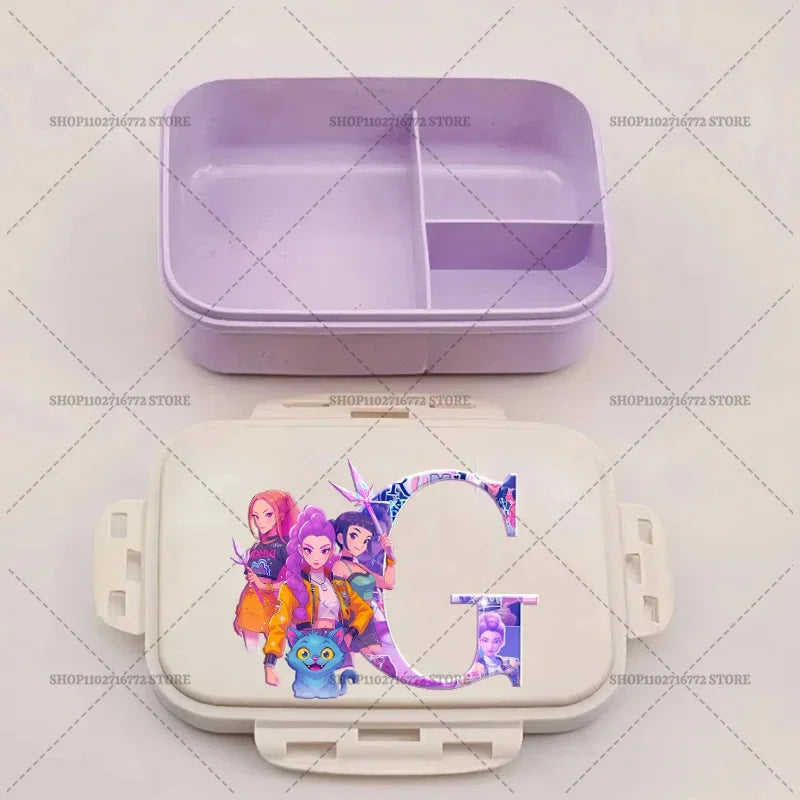 Kpop Demon Hunters Lunch Box Huntrix Food Containers Kids School Picnic Lunchbox Merch Gifts