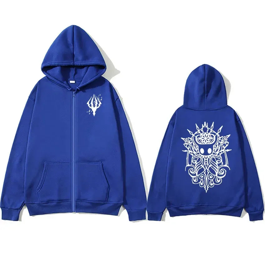 Game Hollow Knight Pullover Zipper Hoodie Men's Women Gamer Merch Clothes