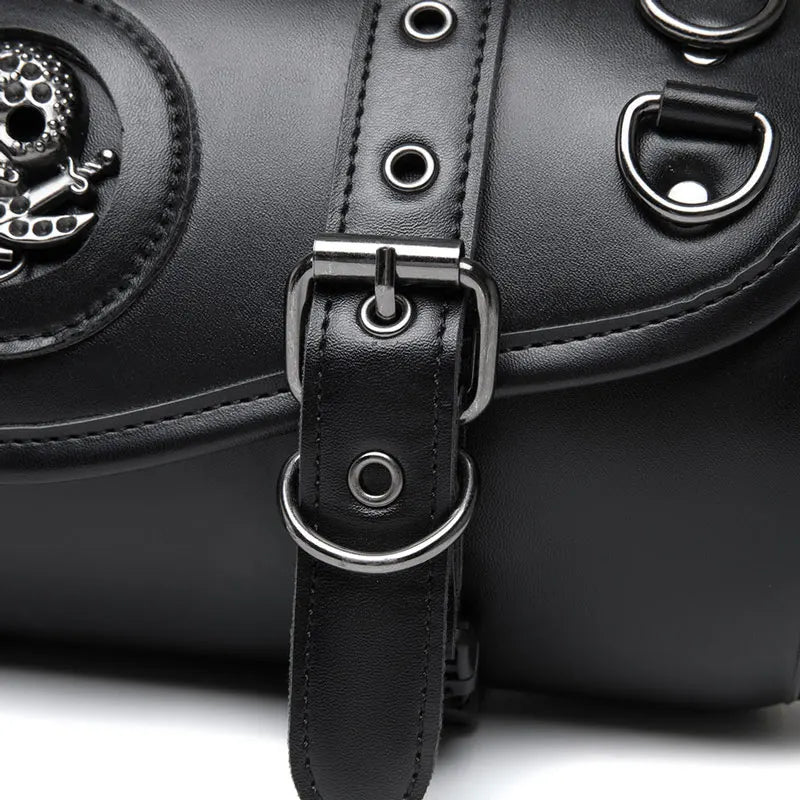 Punk Gothic Motorcycle Front Fork Handlebar Bag Storage Pouch