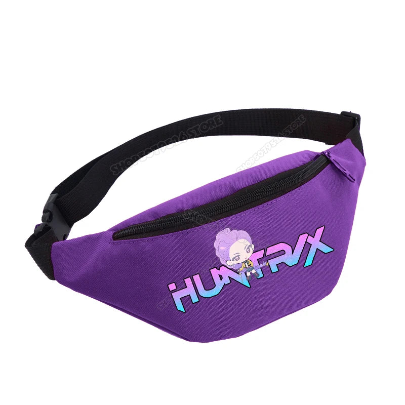 KPop Demon Hunters Waist Bum Bag Kids Fanny Packs Huntrix Merch Gifts