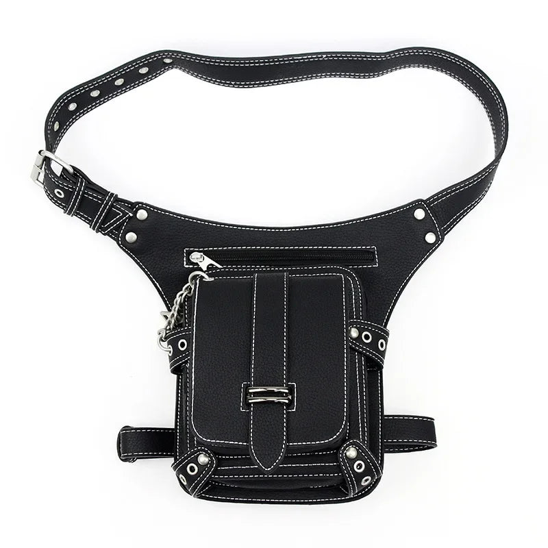 Gothic Punk Waist Bag Hip Pouch Utility Bag