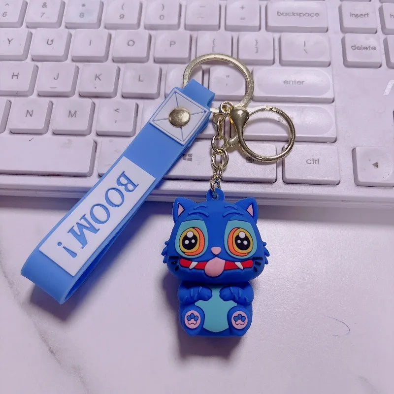 KPop Demon Hunters Keychain Merch Schoolbag Rumi Mira Zoey Cute Keyring Huntrix Derpy Tiger K-pop Pendant Gift Decoration