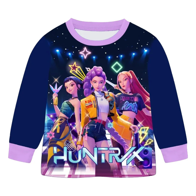 Kpop Demon Hunters Pyjamas Sets Girl Christmas PJ's Gift Pajamas Huntrix Merch