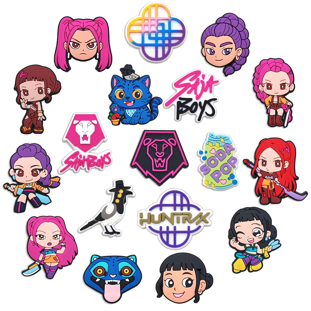 KPop Demon Hunters Shoe Croc Charms Huntrix Crocs Decoration