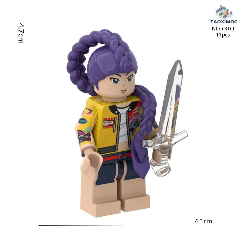 KPop Demon Hunters Building Blocks Toys Huntrix Lego Figures Rumi Mira Zoey Gifts Merch