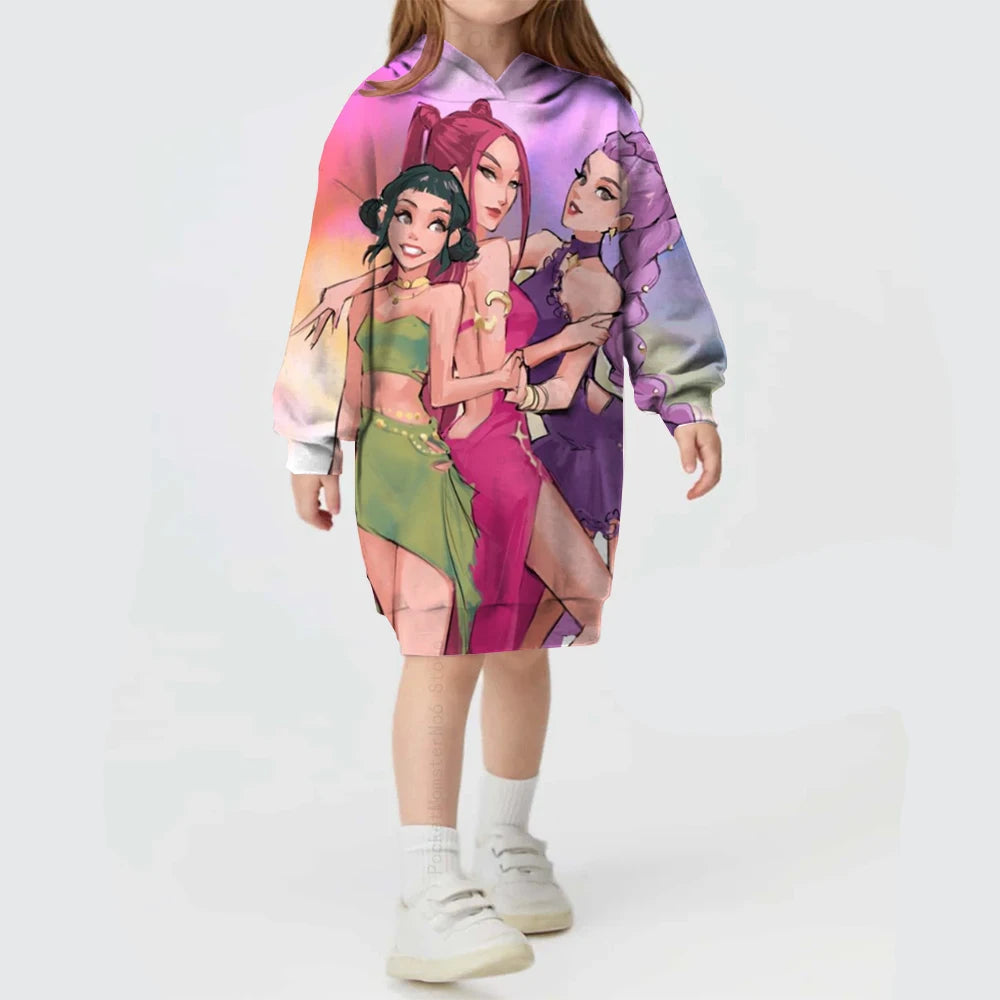 KPop Demon Hunters Huntrix Dress Long Jumper Sweater K-pop clothes