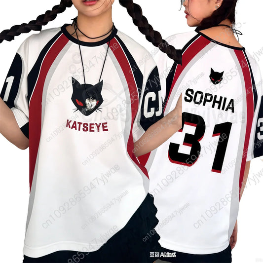 KATSEYE Kpop Concert Unisex Football Jersey Top Fan T-Shirt K-pop Band Clothes