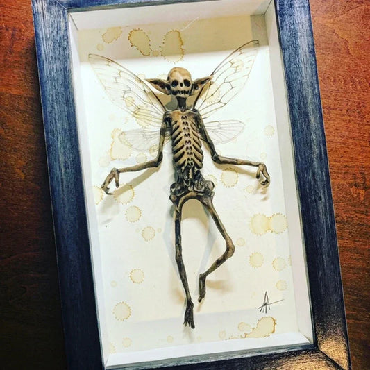 Gothic Mummified Fairy Skeleton Witchy Halloween Decor
