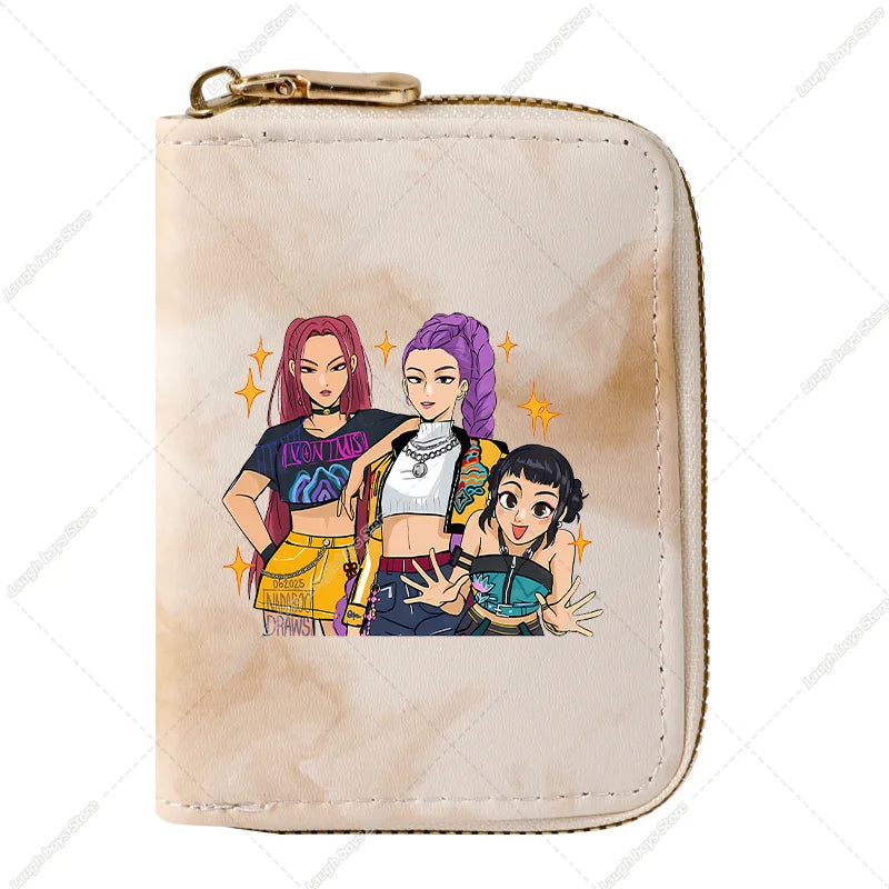 KPop Demon Hunters Fashion Wallets Huntrix Coin Money Cards Purse Rumi Mira Zoey Merch