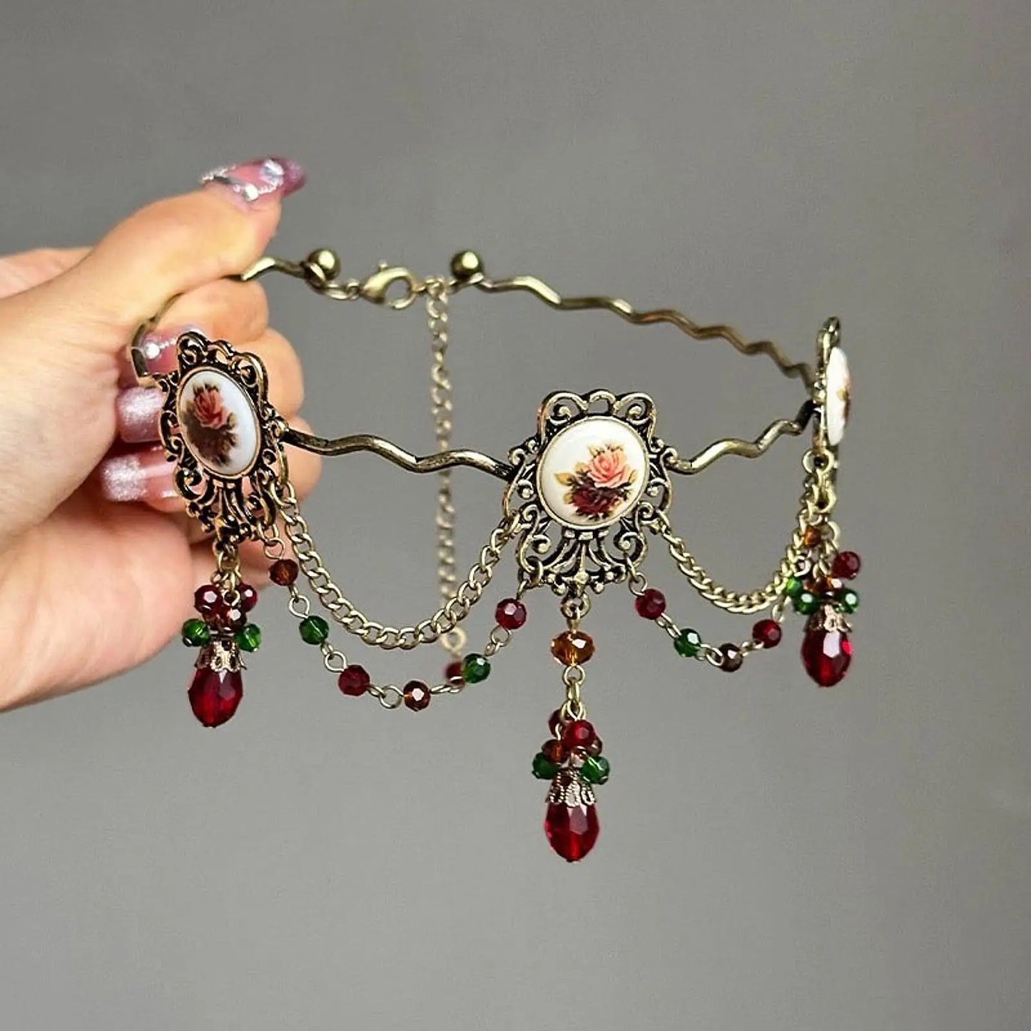 Victorian Gothic Choker Cameo Collar Costume Jewellery Accessory