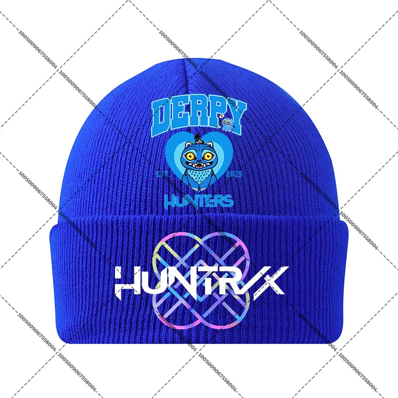KPop Demon Hunters Huntrix Knit Cap Winter Beanie Knitted Hat Rumi Mira Zoey Merch Gifts
