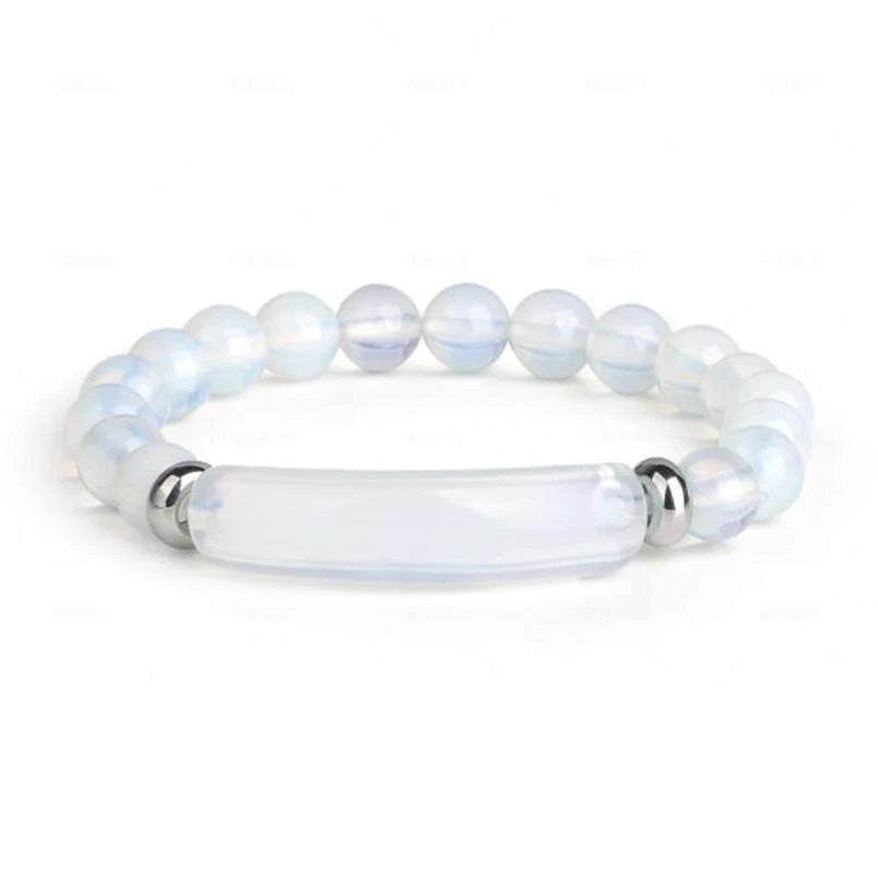 Natural Stone Healing Crystal Rose Quartz Amethyst Gemstone Beaded Bracelet for Women Girls Jewelry