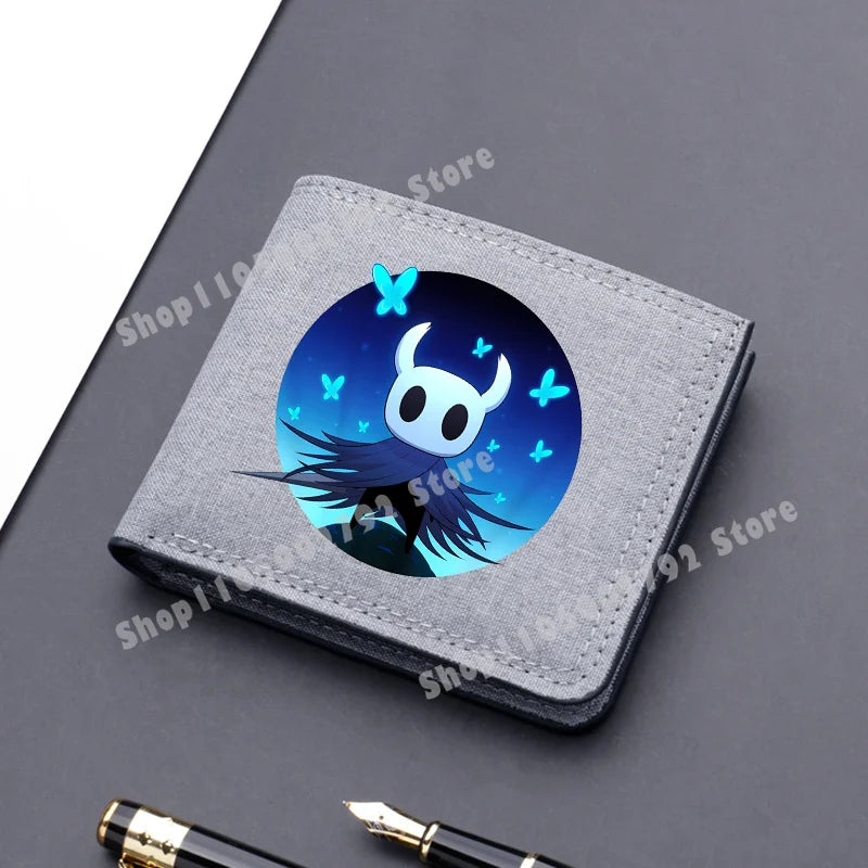 Hollow Knight Game Wallet Merch Silksong Men Kids Short Folding Coin Purse Gamer ID Card Holder