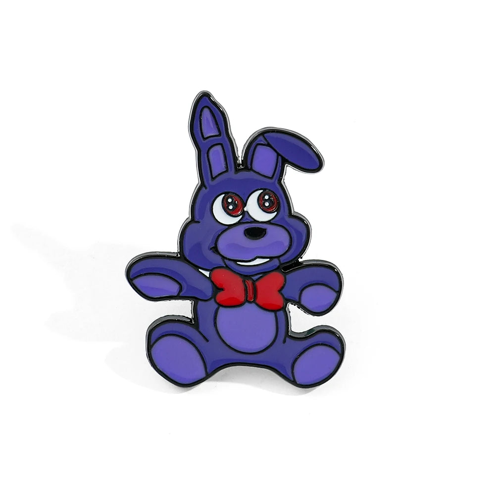 FNAF Brooch Five Night's At Freddy Enamel Pins Foxy Bonnie Animal Brooch