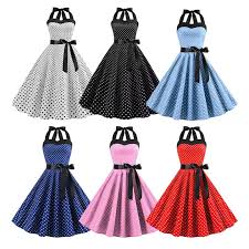 Vintage 1950s Polka Dot Summer Dress White Vintage Dress Pin Up Rockabilly Swing Dress